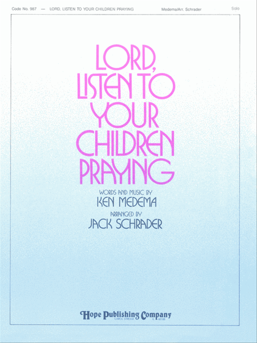 Lord, Listen T-Schr-Med Voice; Key of D Medium Voice scores gallery preview page 5