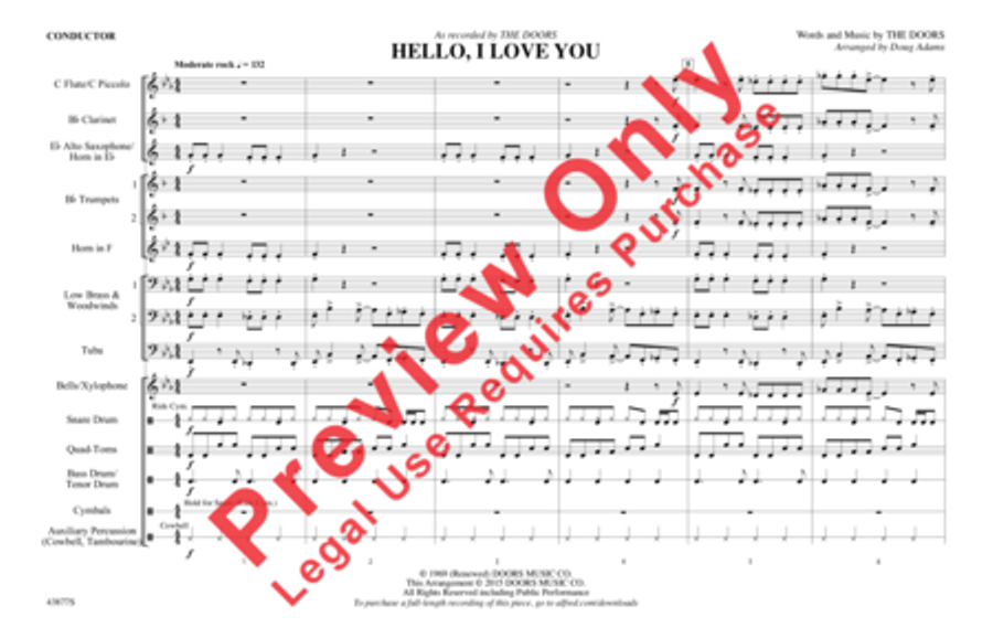 Hello, I Love You Hello, I Love You Marching Band scores gallery preview page 2