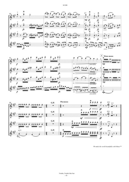 Twinkle, Twinkle Little Star (Violin Quartet B) image number null