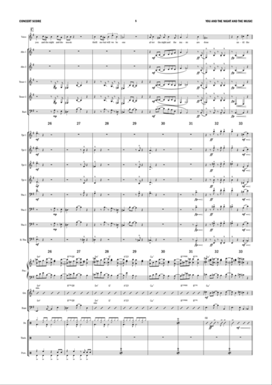 You And The Night And The Music Jazz Ensemble scores gallery preview page 5