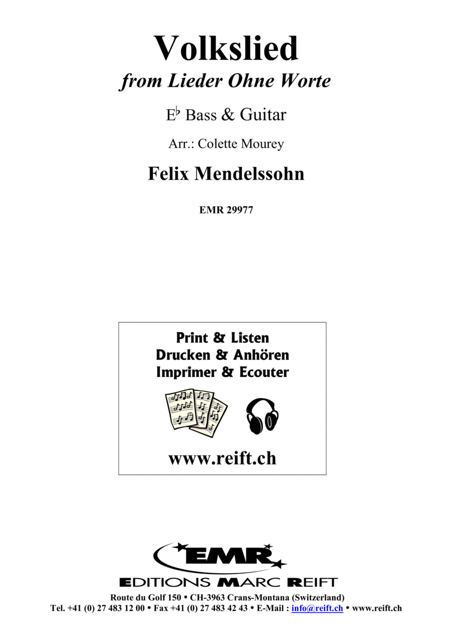 Volkslied Classical Guitar scores gallery preview page 1