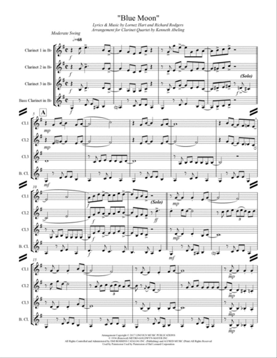 Blue Moon Woodwind Quartet scores gallery preview page 2