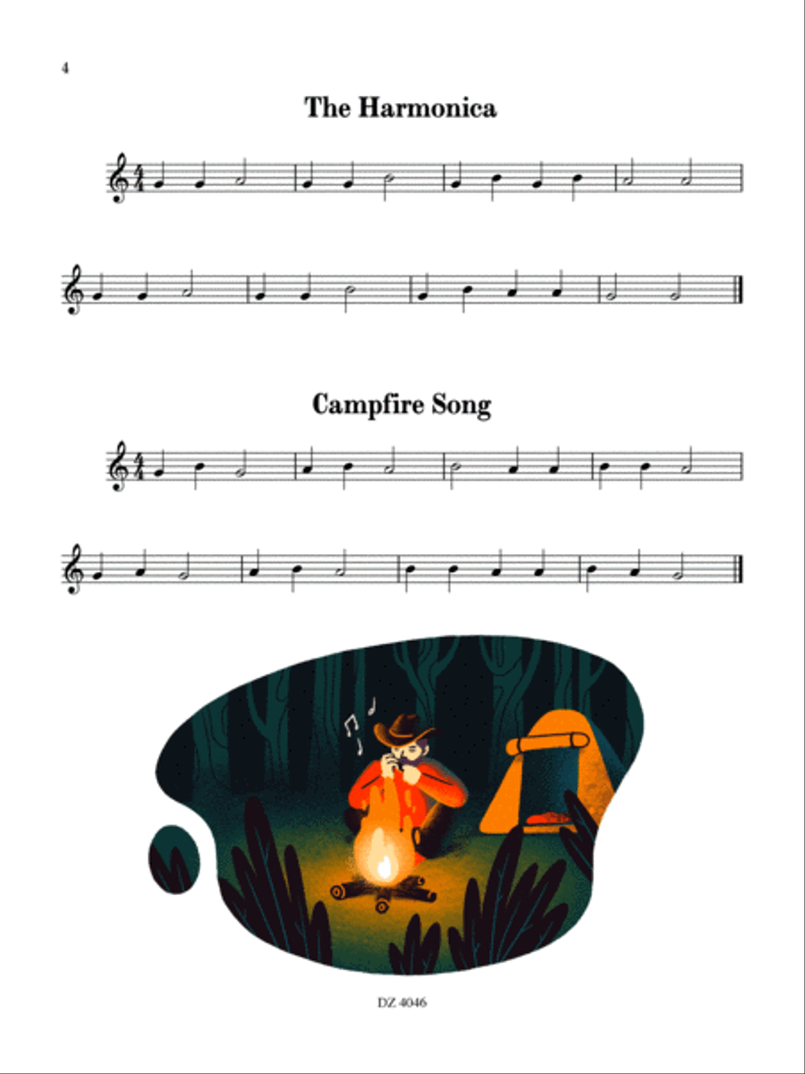 Songs of the Open Road: Early sight reading Classical Guitar scores gallery preview page 5