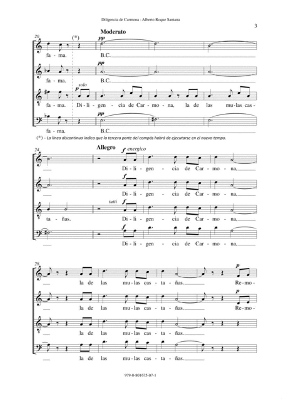 Diligencia de Carmona 4-Part scores gallery preview page 3