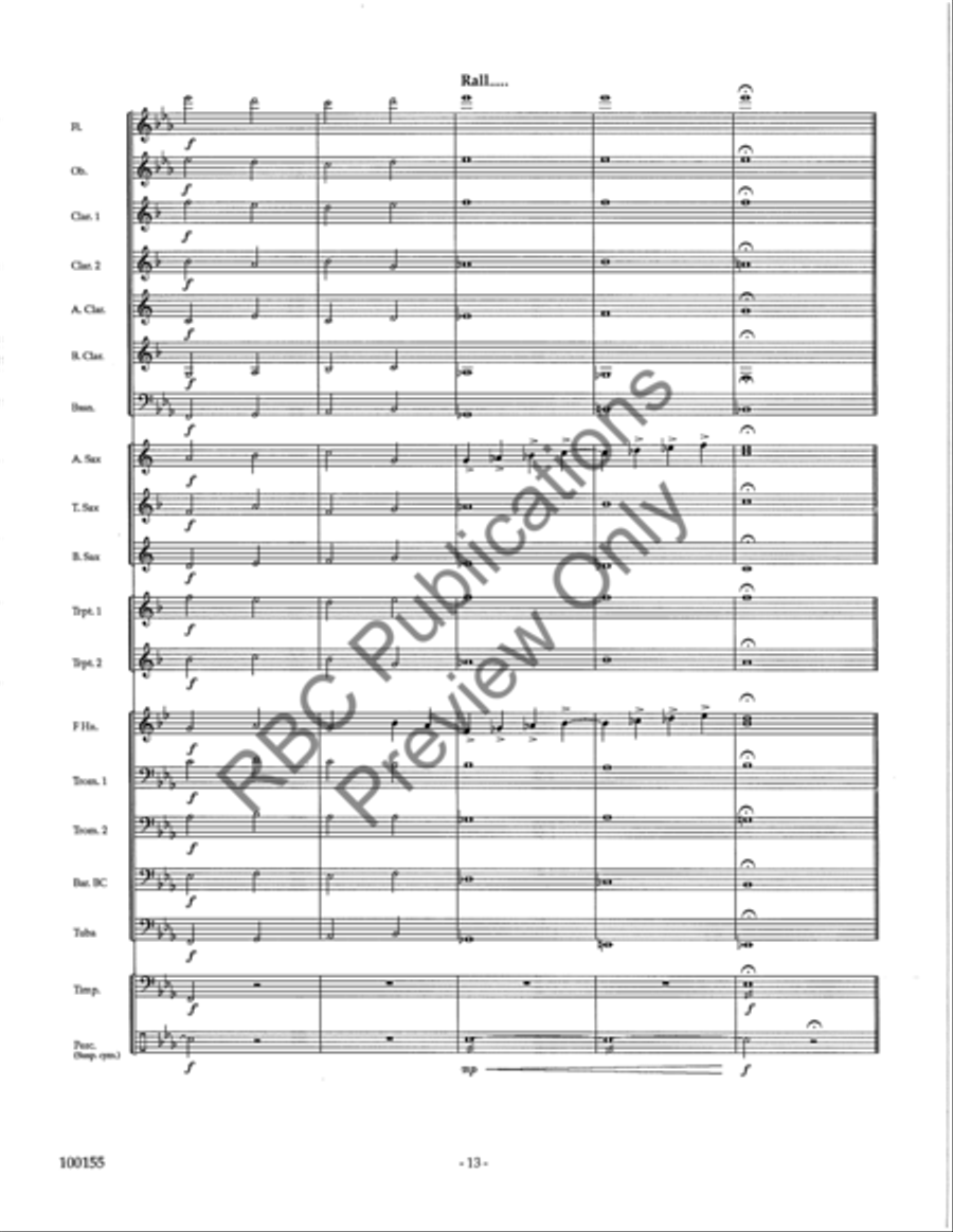 Lyric Essay Concert Band scores gallery preview page 16