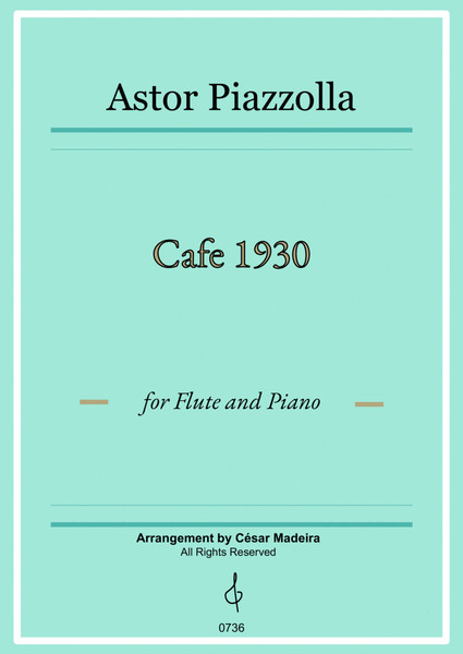 Cafe 1930 by Piazzolla for Flute and Piano (Full Score) image number null