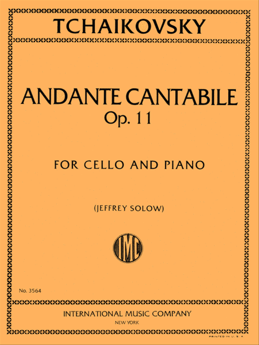 Andante Cantabile, Opus 11 Piano Accompaniment scores gallery preview page 1