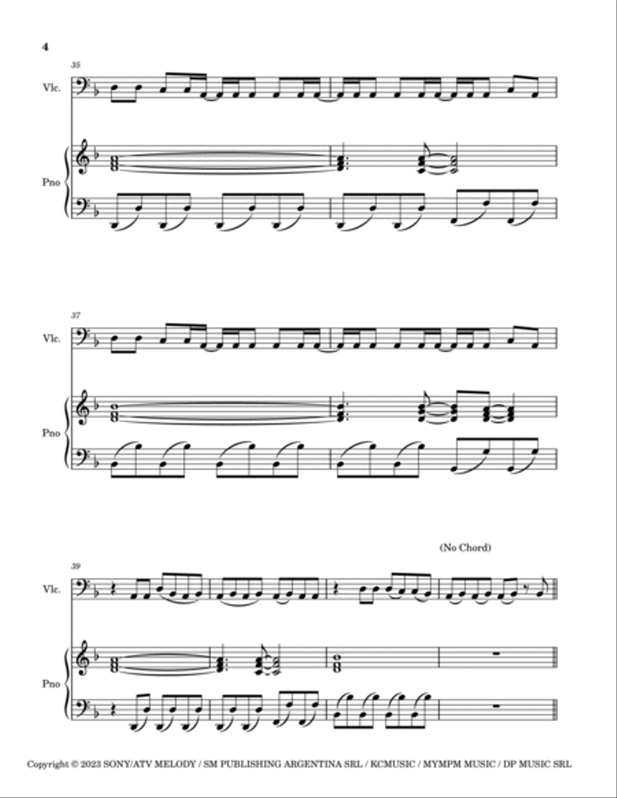 Shakira: Bzrp Music Sessions Vol. 53 Piano scores gallery preview page 4