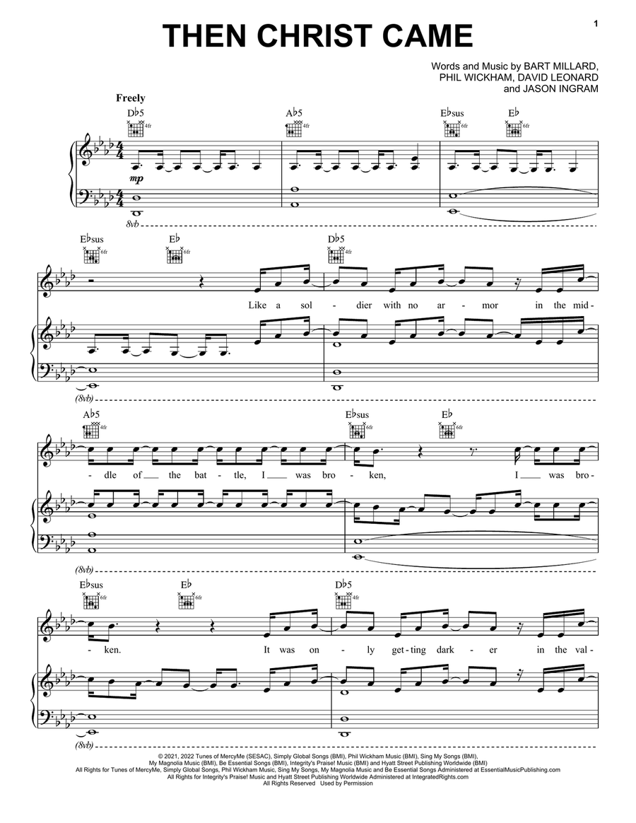 Then Christ Came Then Christ Came Piano, Vocal, Guitar scores gallery preview page 1
