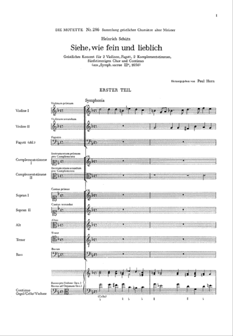 See what delight and joy it is (Siehe, wie fein und lieblich ist's) SSATB scores gallery preview page 1