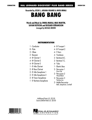Book cover for Bang Bang - Conductor Score (Full Score)