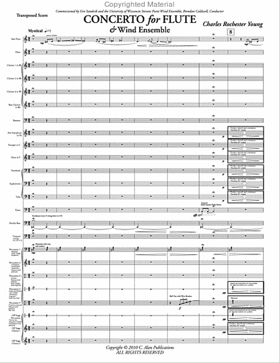 Concerto for Flute & Wind Ensemble Concert Band scores gallery preview page 2