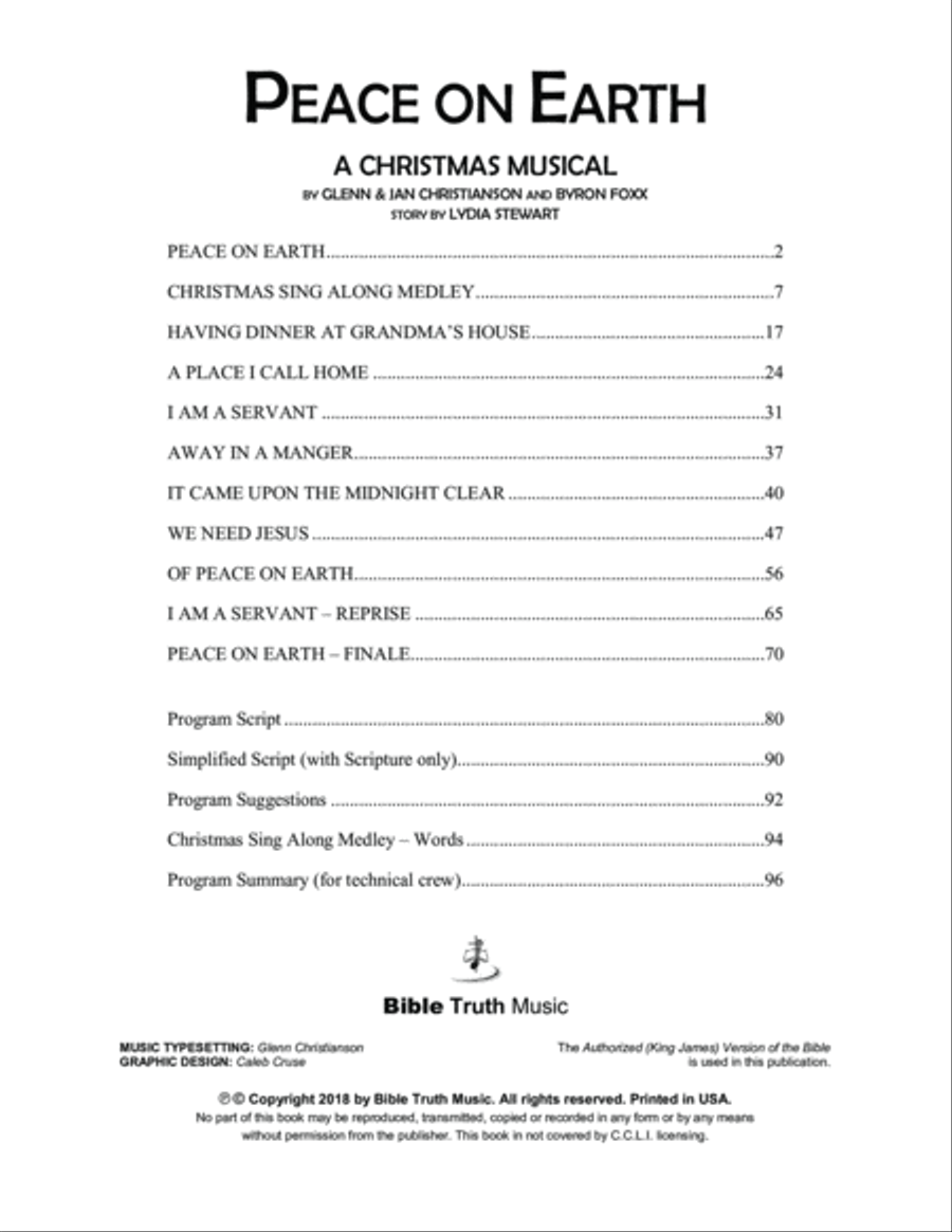 Peace On Earth - Christmas Cantata 4-Part scores gallery preview page 3