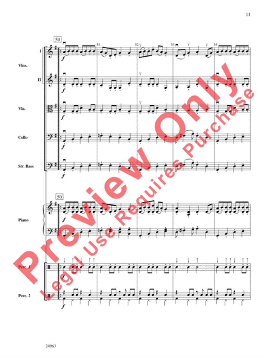 Zydeco Two-Step String Orchestra scores gallery preview page 12