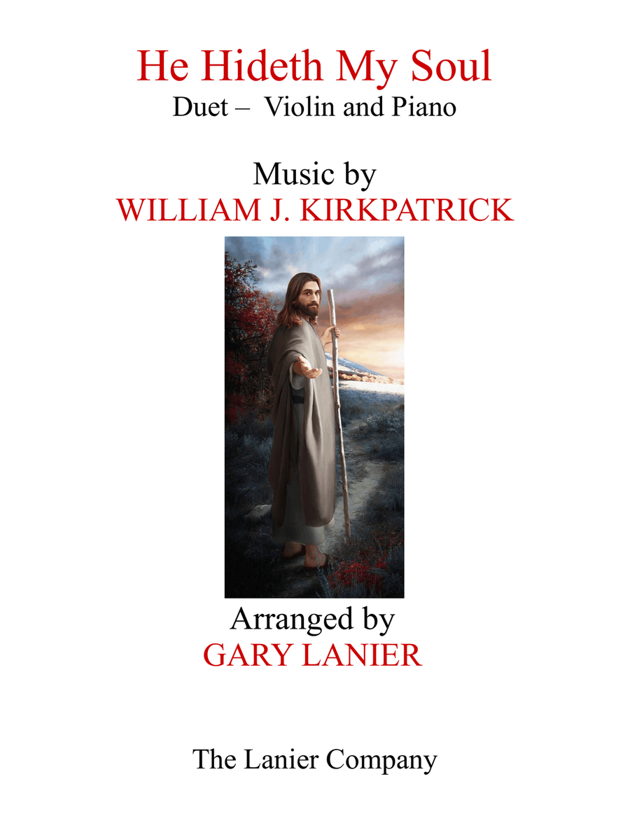 HE HIDETH MY SOUL (Duet - Violin & Piano with Score/Part) Violin Solo scores gallery preview page 1