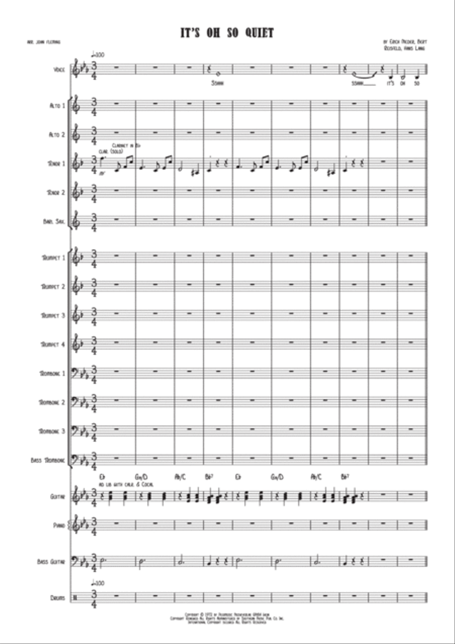 It's Oh So Quiet (und Jetzt Ist Es Still) Jazz Ensemble scores gallery preview page 2
