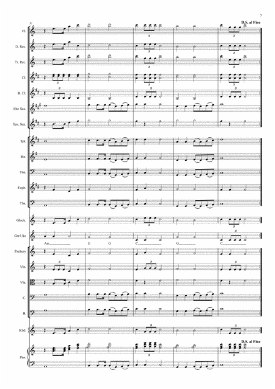 Anniversary Quick March (Mixed Ensemble) Large Ensemble scores gallery preview page 5