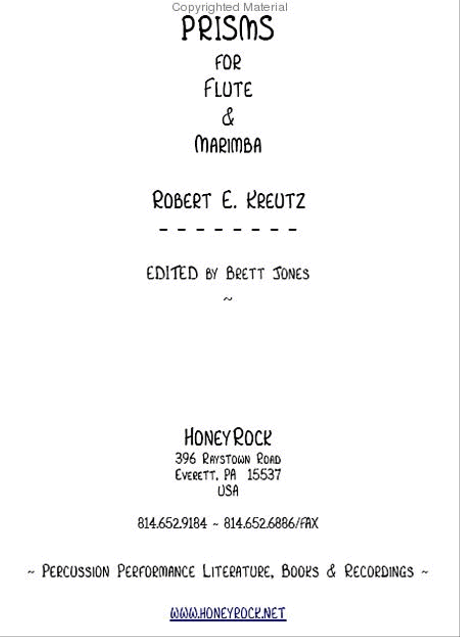 Prisms for Flute & Marimba Flute scores gallery preview page 6