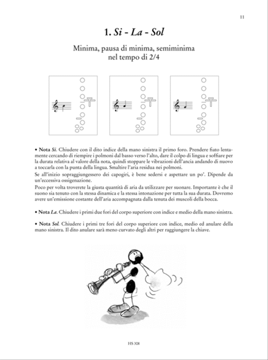 Suoniamo l’Oboe. Metodo di base in 35 lezioni progressive. Drawings by Fabio Vettori Oboe Solo scores gallery preview page 2