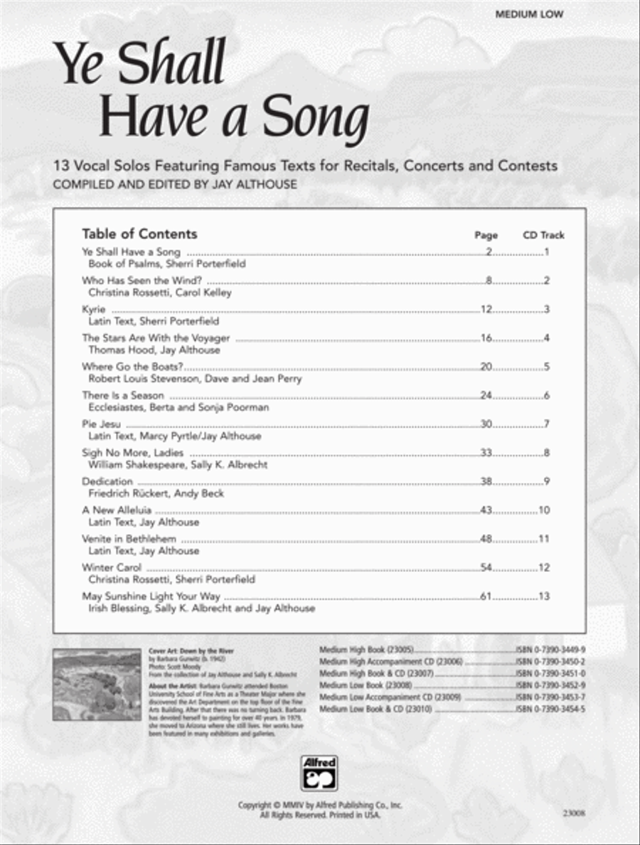 Ye Shall Have a Song Ye Shall Have a Song Medium-Low Voice scores gallery preview page 2