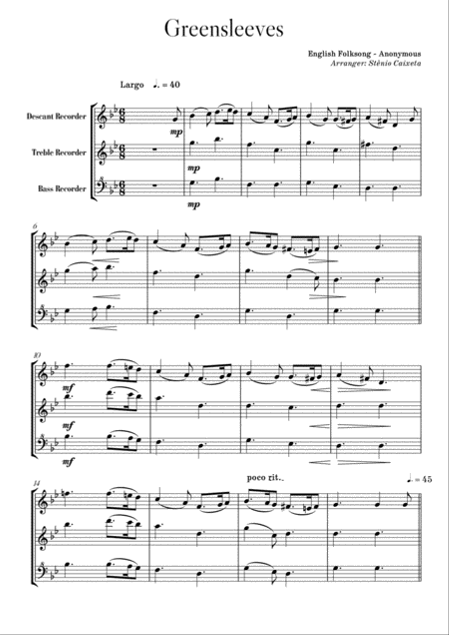GREENSLEEVES Brass Ensemble scores gallery preview page 3