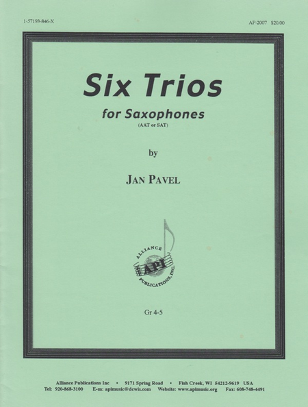 Six Trios for 3 Saxes image number null