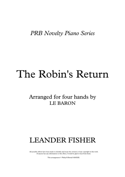 PRB Novelty Piano Series - The Robin's Return (Fisher) [Piano Duet - Four Hands] image number null