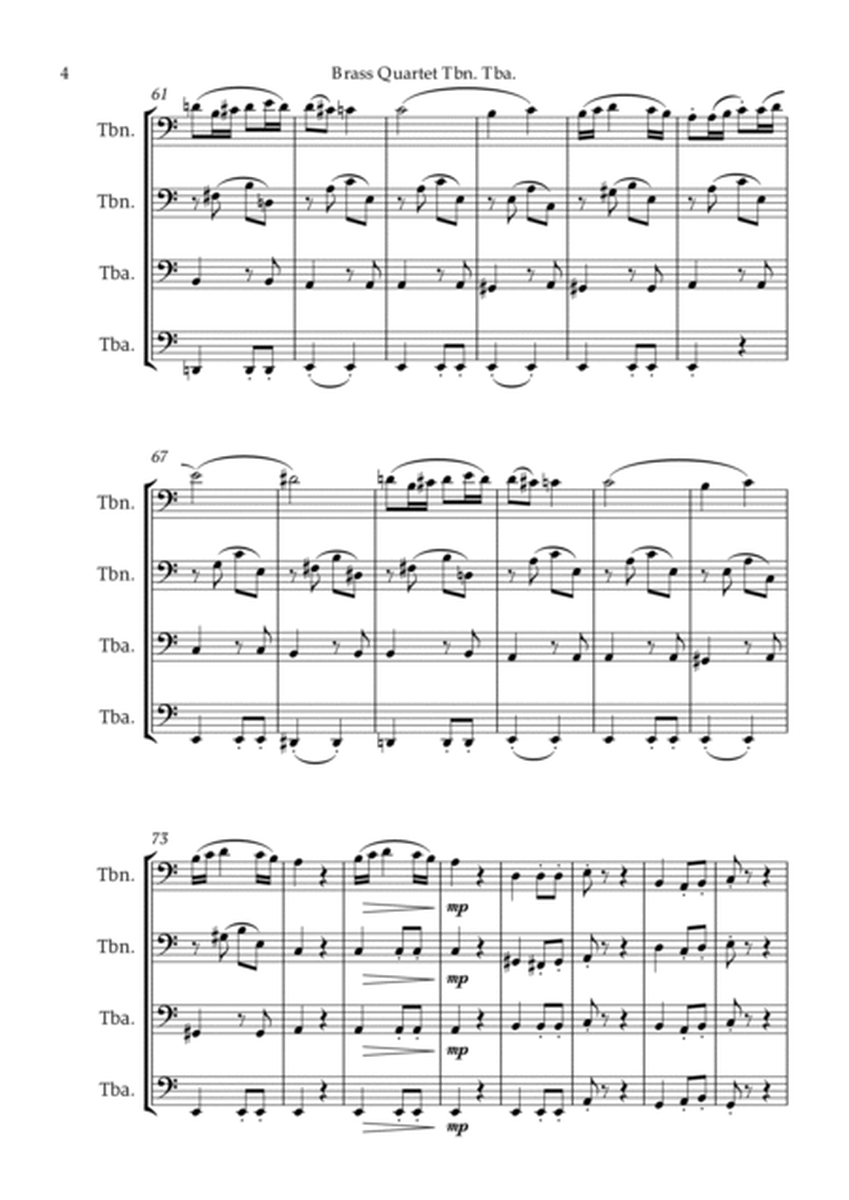 Beethoven Symphony 7 Movement 2 Allegretto for Brass Quartet 2 Trombones & 2 Tubas image number null