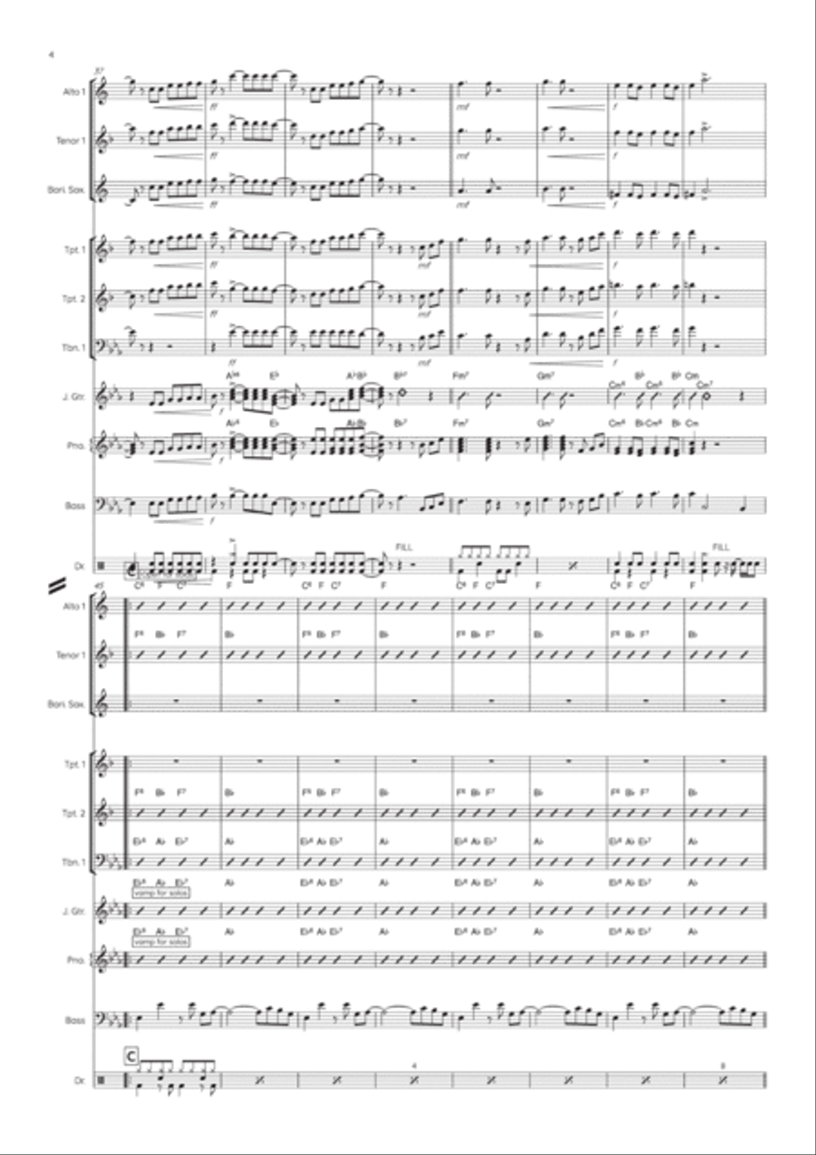 Mercy, Mercy, Mercy Mercy, Mercy, Mercy Jazz Ensemble scores gallery preview page 5