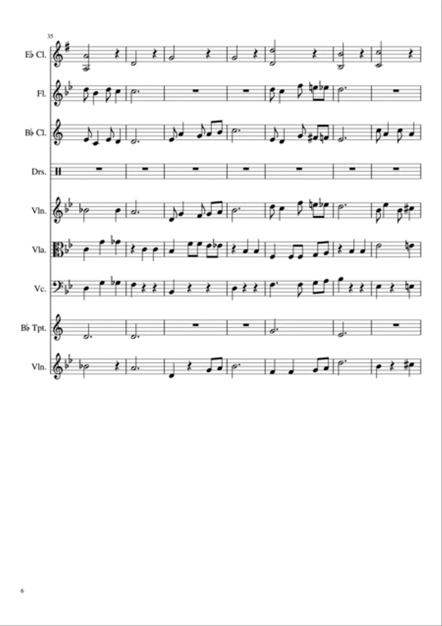 Bethena Waltz Small Ensemble scores gallery preview page 6