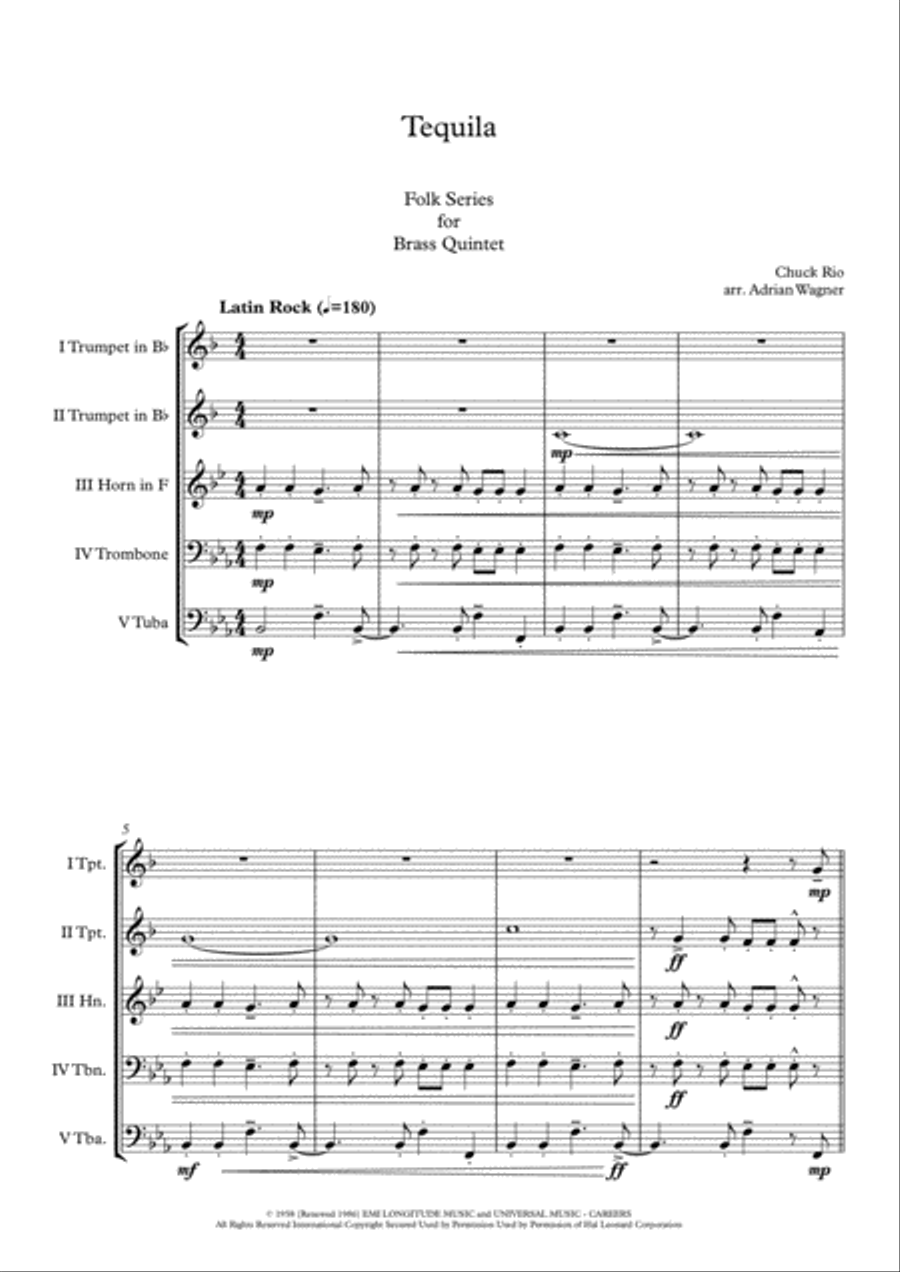 Tequila Euphonium scores gallery preview page 3