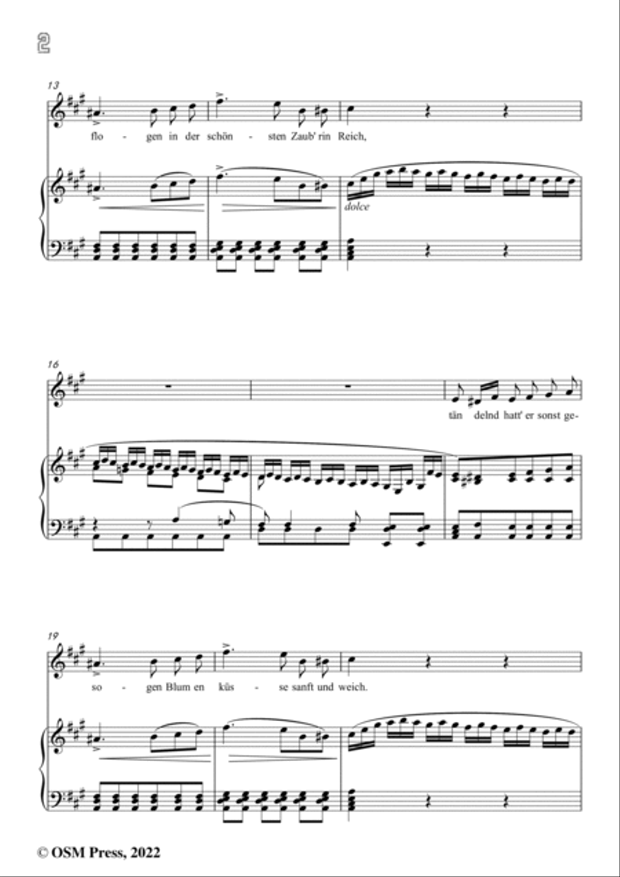 Loewe-Das Zaubernetz,in A Major,for Voice and Piano Voice Solo scores gallery preview page 4