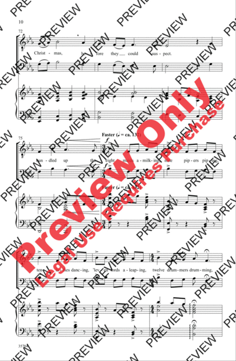 The Twelve Days After Christmas Men's Choir scores gallery preview page 21