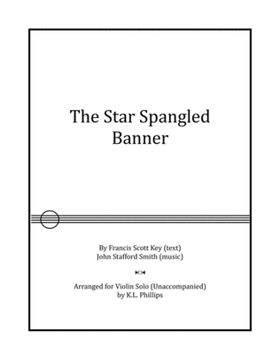 Book cover for The Star Spangled Banner - Violin Solo (Unaccompanied)