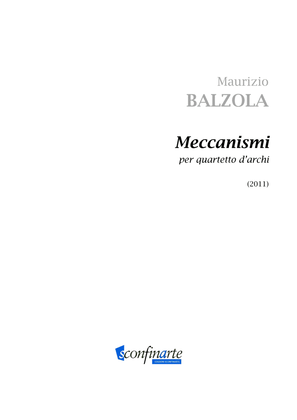 Maurizio Balzola: MECCANISMI (ES-20-013) - Score Only