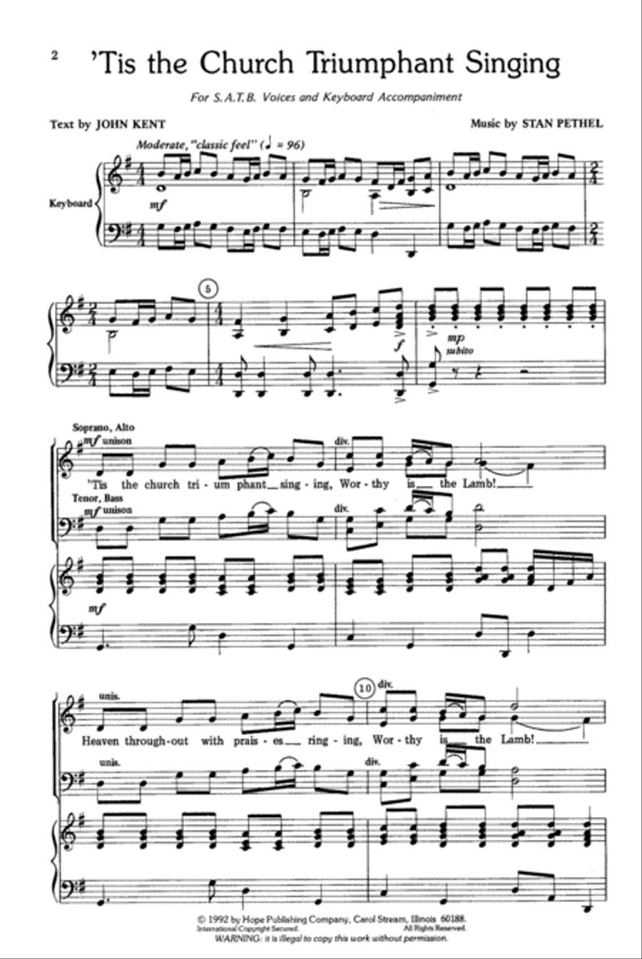 Tis the Church Triumphant Singing 4-Part scores gallery preview page 9