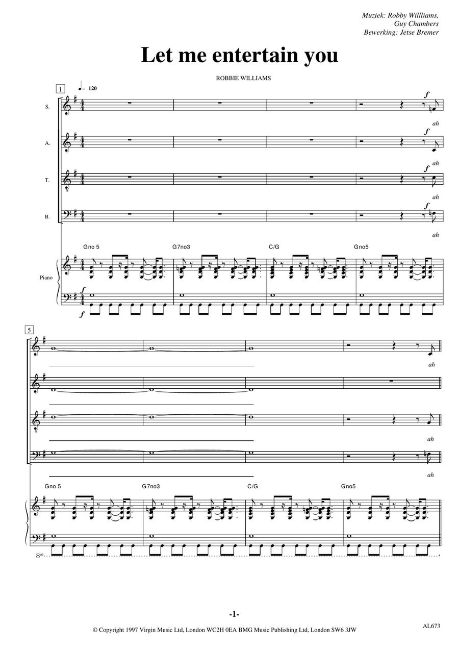 Let Me Entertain You 4-Part scores gallery preview page 1