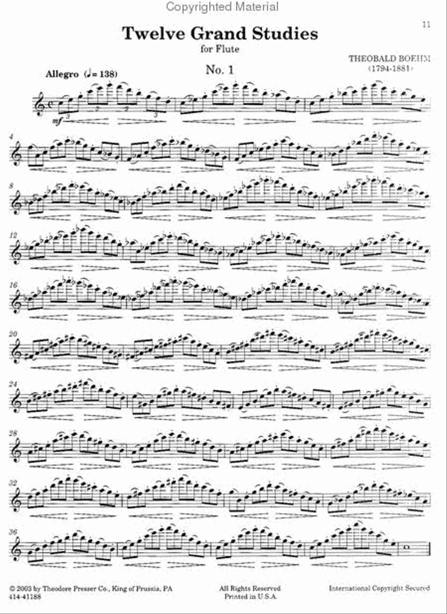 Twelve Grand Studies Twelve Grand Studies Chamber Music scores gallery preview page 2
