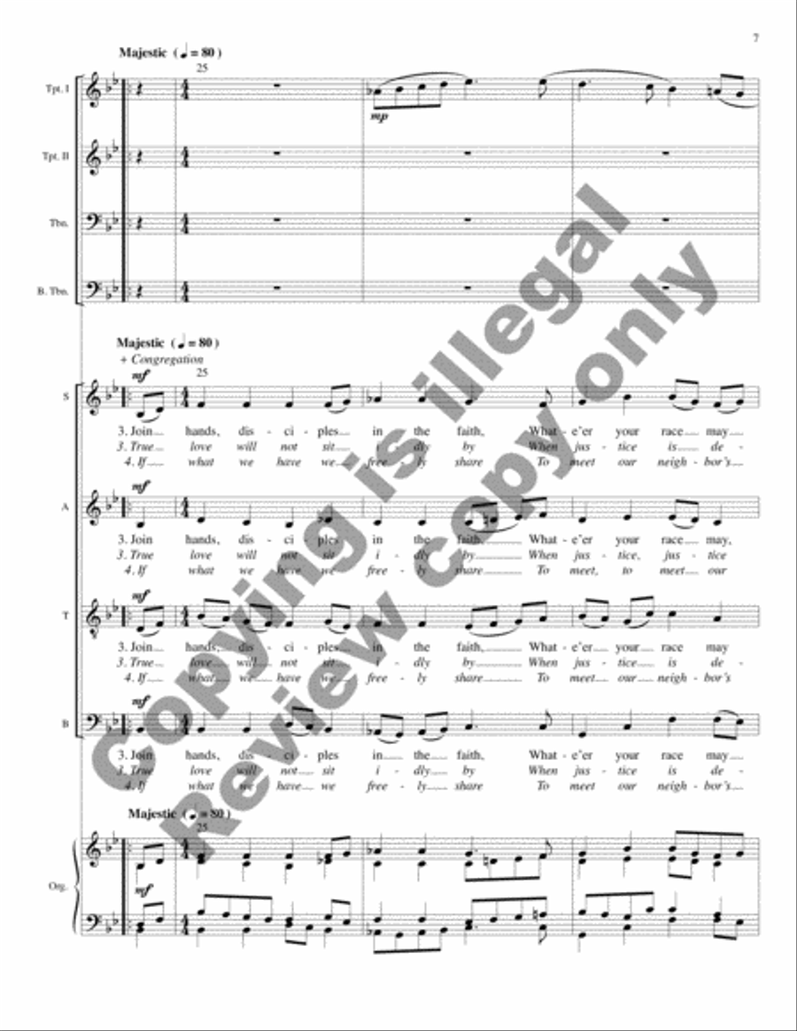 In Christ There Is No East or West (Full Score) Choir scores gallery preview page 15