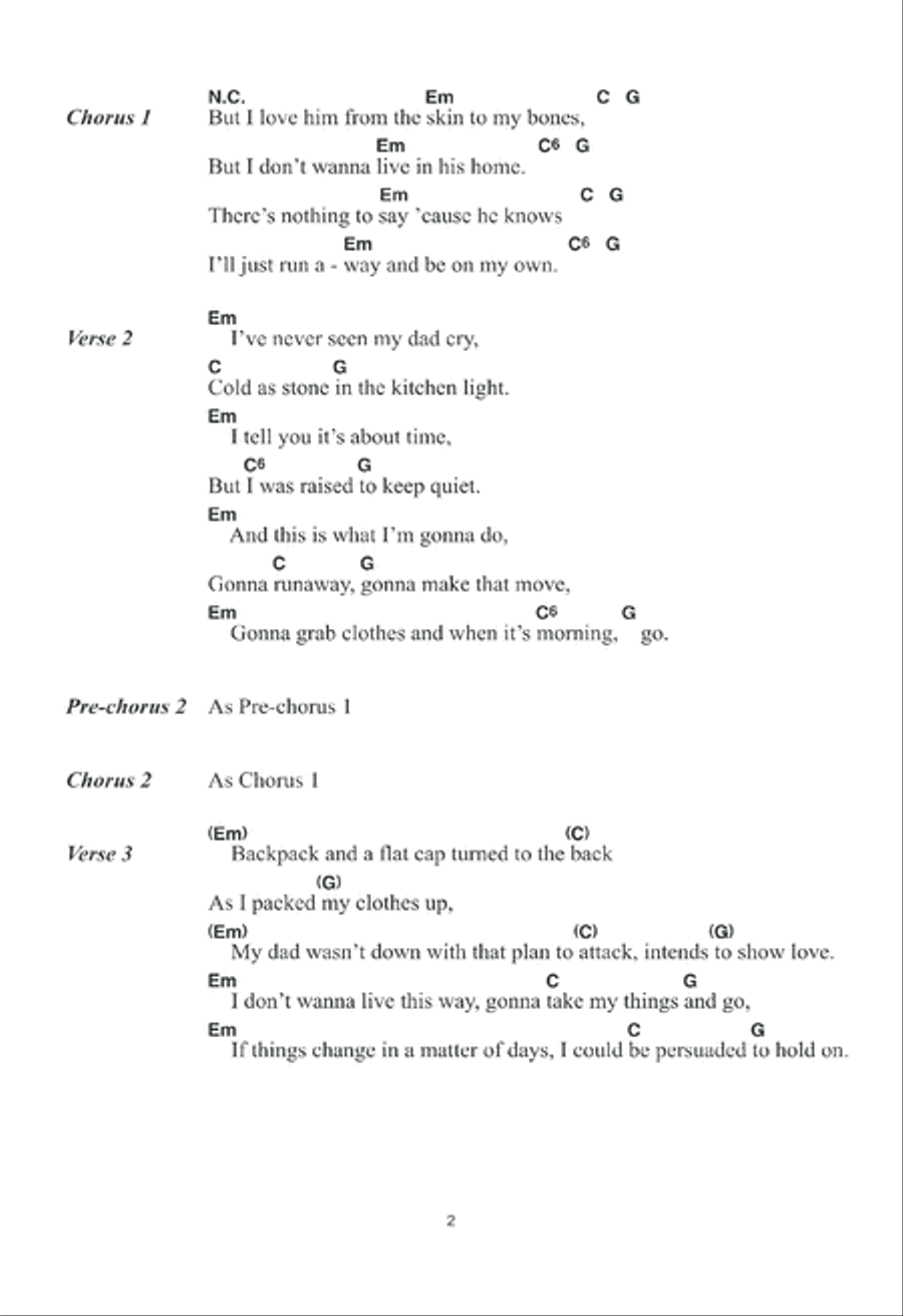 Runaway Runaway Acoustic Guitar scores gallery preview page 2