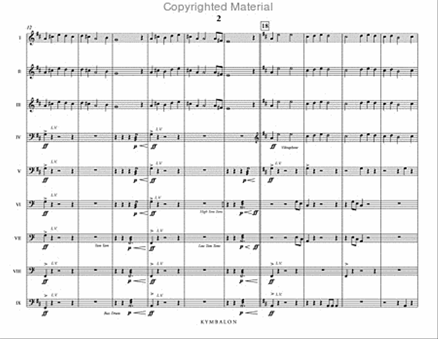 Kymbalon (score only) Percussion Ensemble scores gallery preview page 3