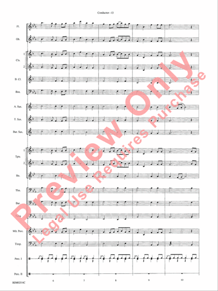 Graduation Suite (Processional: Pomp and Circumstance March No. 1 / Recessional: Rondeau from Premiere Suite) Concert Band scores gallery preview page 15