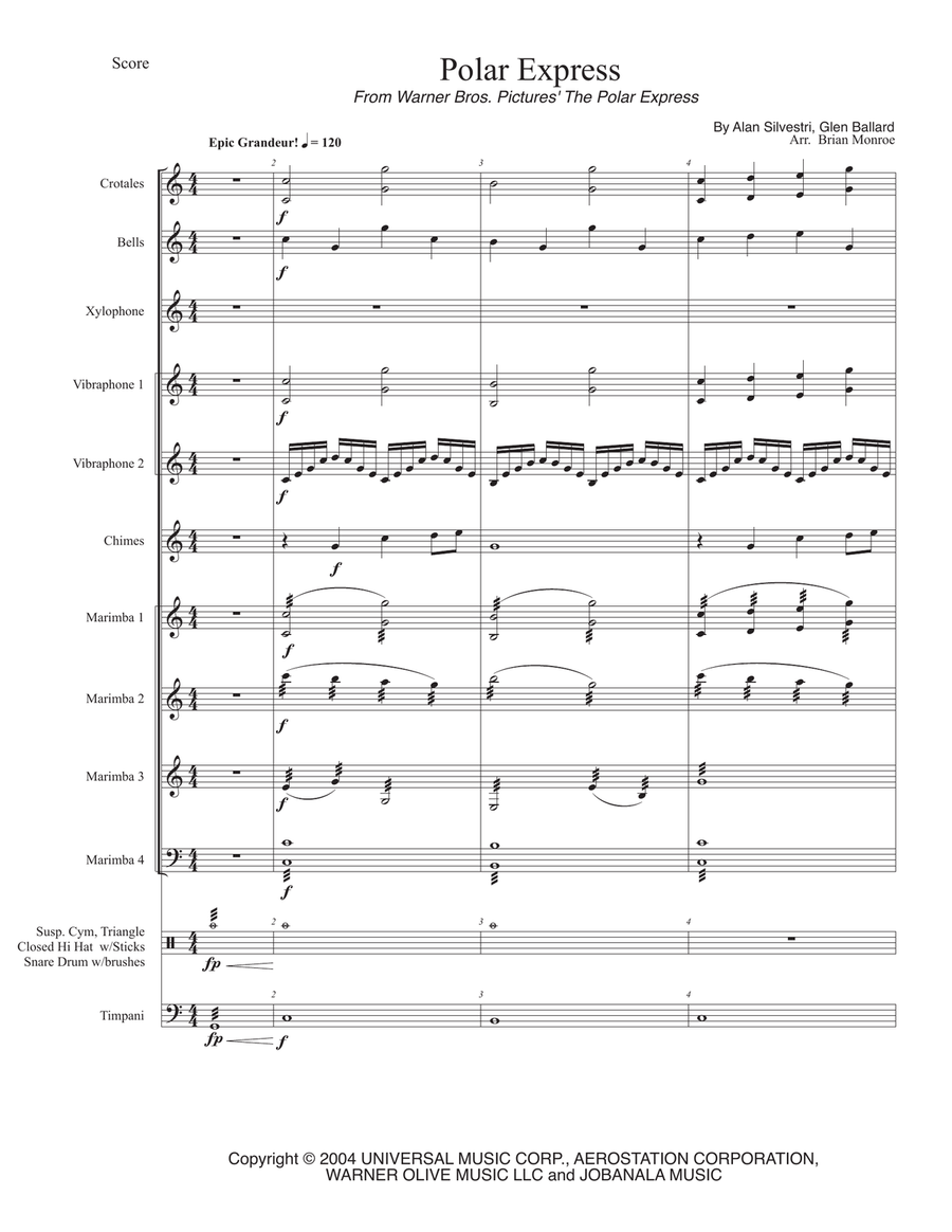 The Polar Express Percussion Ensemble scores gallery preview page 2