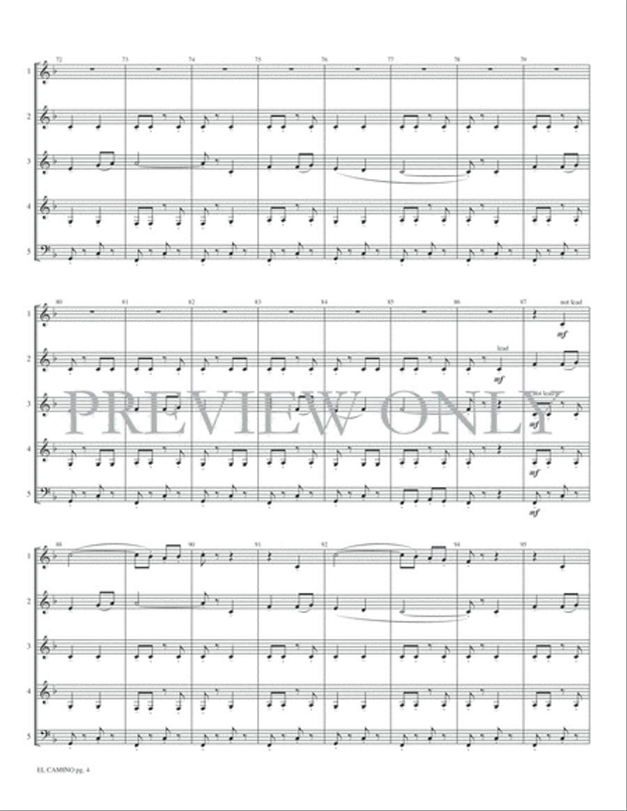 El Camino Woodwind Ensemble scores gallery preview page 6