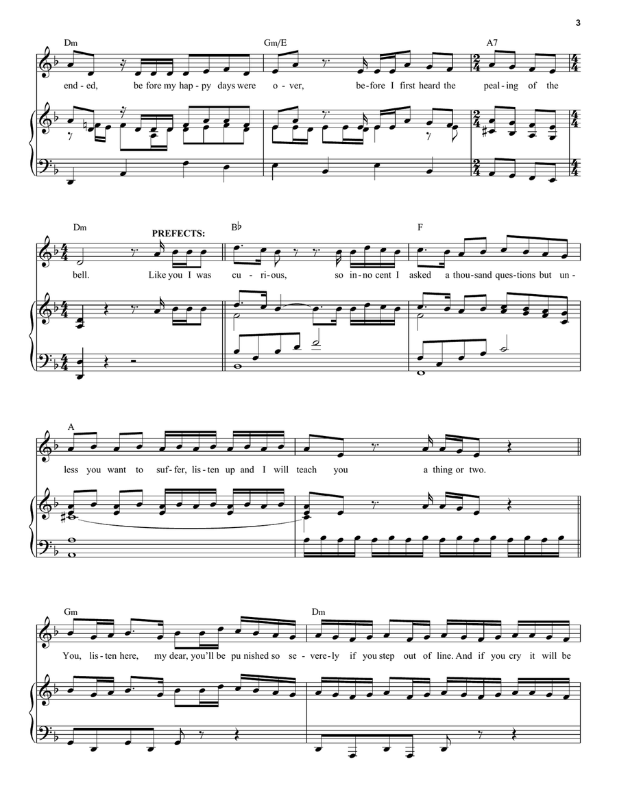 School Song (from the Netflix movie Matilda The Musical) Voice scores gallery preview page 3