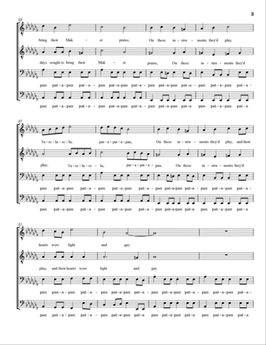 The Little Drummer Boy TTBB scores gallery preview page 3