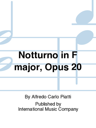 Book cover for Notturno In F Major, Opus 20