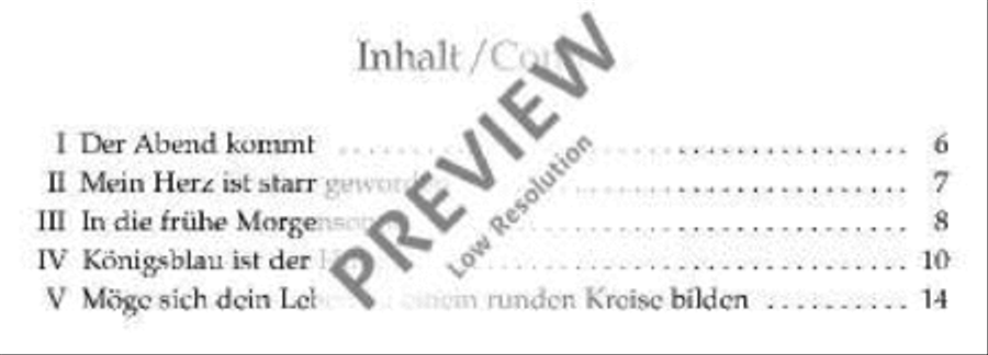 5 Mileva-Lieder Voice Solo scores gallery preview page 3