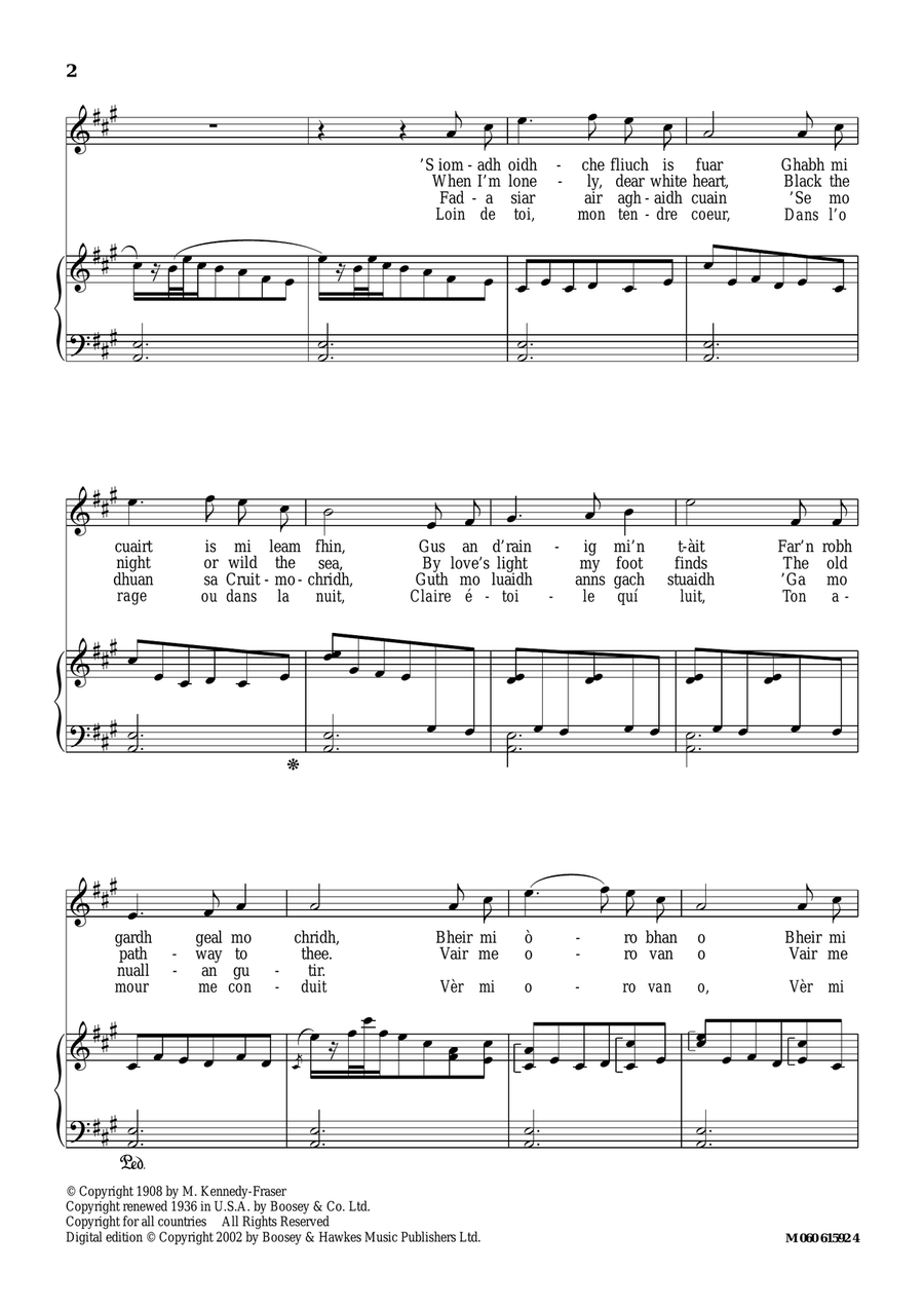 An Eriskay Love Lilt (Gradh Geal Mo Chridh) - Chant D Amour Des Hebrides Piano, Vocal scores gallery preview page 2