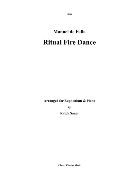 Ritual Fire Dance for Euphonium and Piano